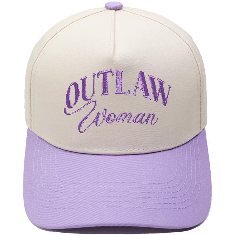 OUTLAW Women Embroidered Truck Driver Baseball Cap Color Matching Fun Men's and Women's Casual Shade Dad Hat