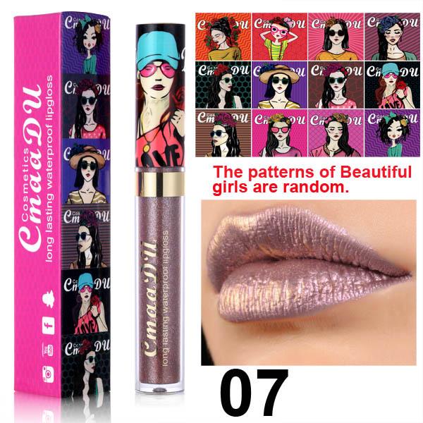 CmaaDu Красивая помада для губ девушки и не легко выцветает Dream Color Chameleon Diamond Glitter Lip Gloss