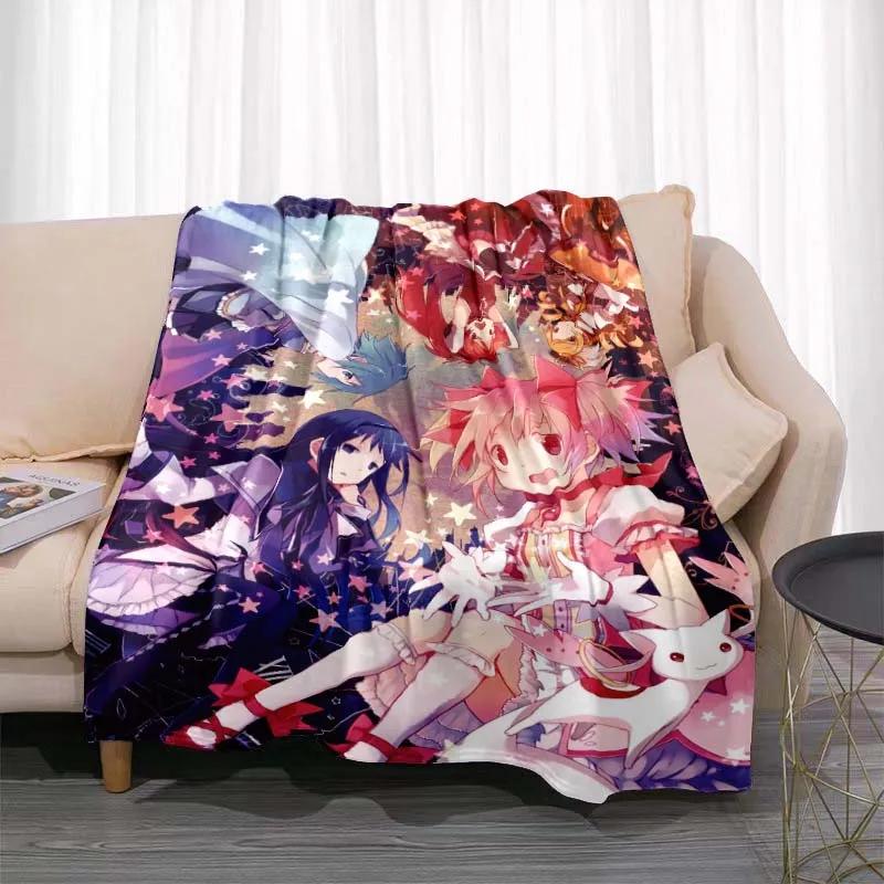 Розовое одеяло Puella Magi Madoka Magica, аниме Homura Akemi, милое мягкое теплое одеяло для спальни, диван-кровать, одеяло для пикника, подарок для девочек