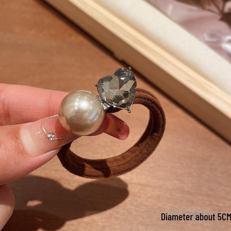 Резинка для волос с жемчугом премиум-класса: Высокоэластичный и прочный, новый небольшой ароматизированный стиль для хвостиков и аксессуаров для волос.