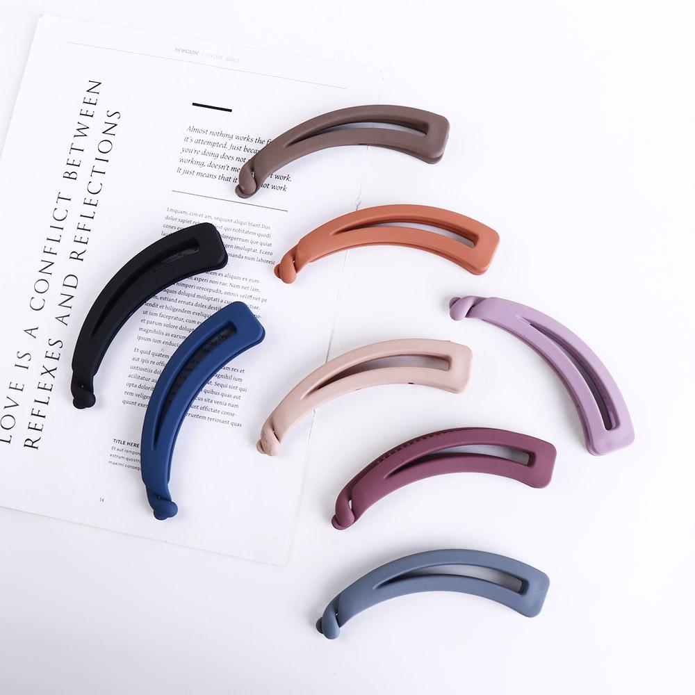Curly Long Straight Short Hair Ponytail Holder Hair Accessories Matte Banana Clip Vertical Clip