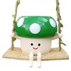 Cute Mushroom Flowerpot Succulent Planter Resin Hanging Vase Creative for Garden Yard Balcony Living Room Decor