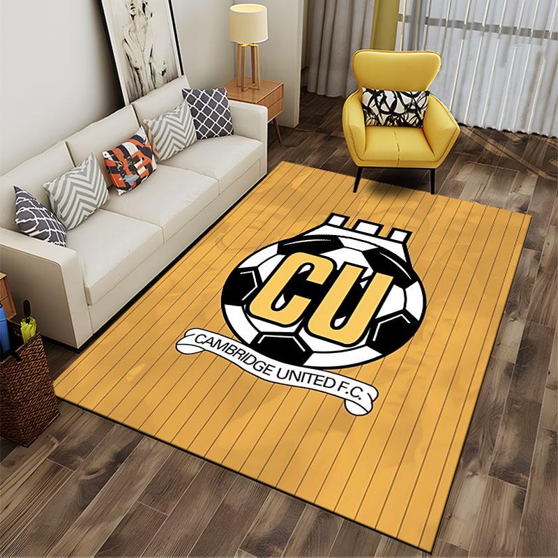 Cambridge United FC Logo Carpet suitable as a non-slip mat for the living room or bedroom sofa