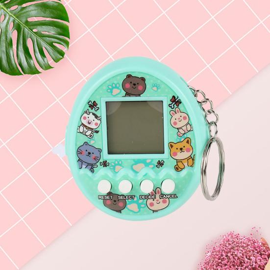 Игрушка для игровой консоли Электронные домашние животные Игровые игрушки с мультяшным принтом Портативные игрушки на батарейках Виртуальные цифровые пиксельные животные Игрушки для детей Детский брелок-игрушка