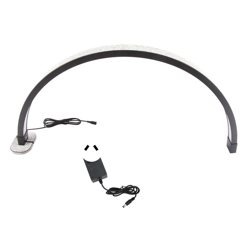 Half Moon Nail Desk Lamp 22 Inch 2700K To 5600K Dimmable LED Half Moon Light for Lash Extension