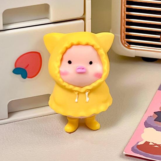 Мини-фигурки свиней Мультяшная миниатюрная игрушка-свинка Милый поросенок Топперы для торта для дома, офиса, стола, украшение для дня рождения