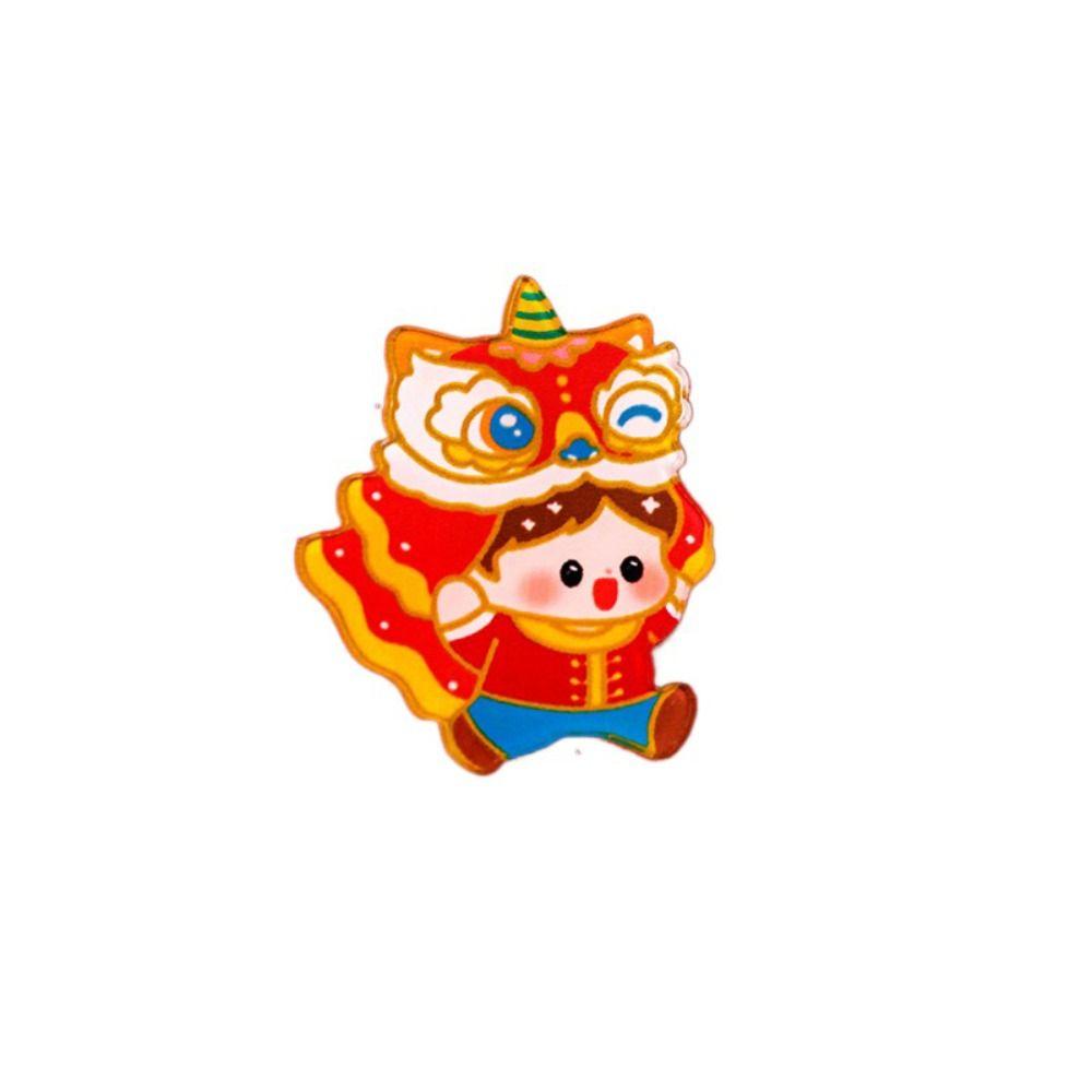 Lucky Lion Dance Brooch Loong Chinese Style Pin Jewelry New Year Badge  Skirts