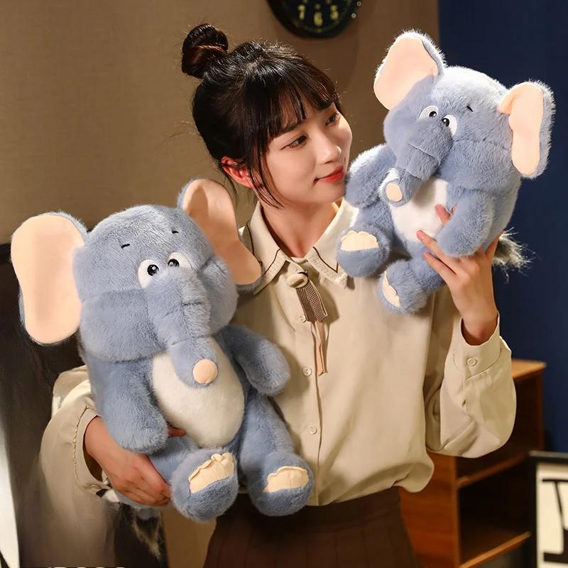 Новый 1 шт. Милые плюшевые игрушки в виде слона, мультяшные животные, подушка в виде слона, мягкая кукла, кавайные подарки на день рождения и День святого Валентина