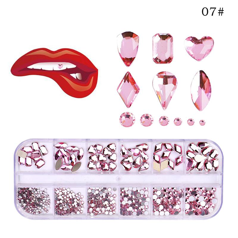 12-сетка зубные камни алмазный орнамент инструменты для поделок различные формы цветные зубы ювелирные изделия для зубных протезов акриловые стоматологические аксессуары