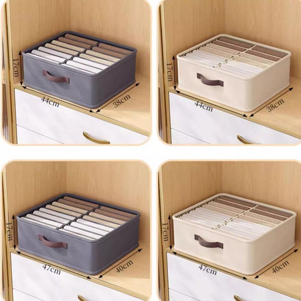 Wardrobe Clothes Storage Organizer Pants Sweater T-Shirt Storage Box With PP Board Cabinet Drawer Organizer Jeans Storage Box
