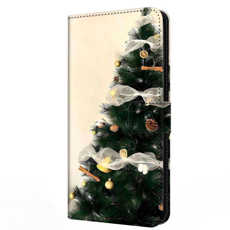 Чехол для Xiaomi Poco F7 F 7 с подставкой-книжка из кожи Merry Christmas Магнитный кошелек-защита Redmi Turbo 4 Pro