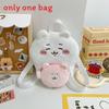Hachiware Soft Cartoon Plush Shoulder Bag With Breathable Material For Girls