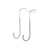 Stainless Steel Hook Free Punching Double  S-Shape Hook Kitchen Bathroom Cabinet Door Back Type Coat Towel Storage Hanger