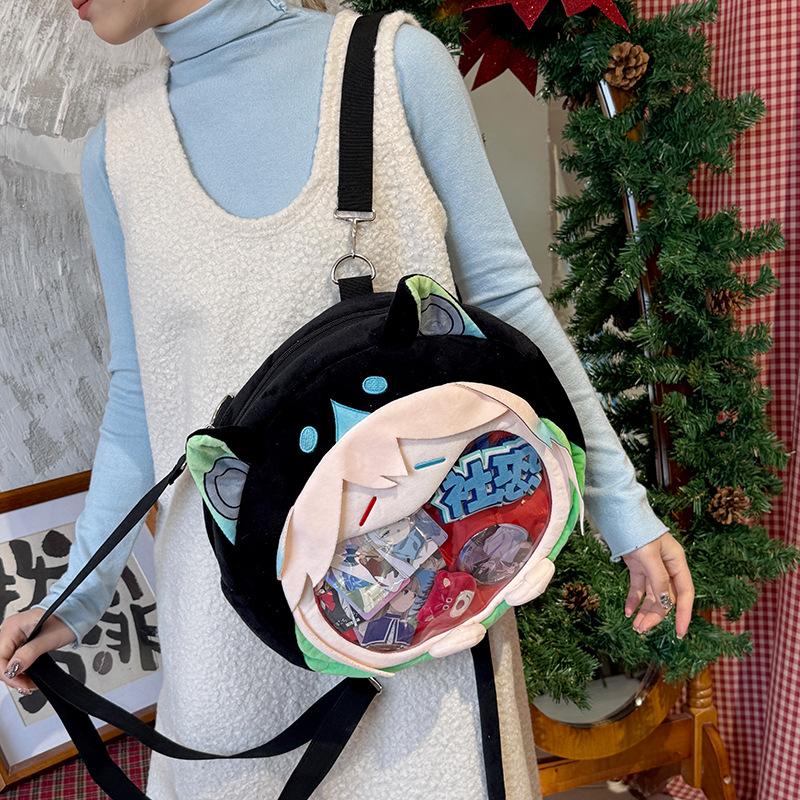 Студенческий тренд двухмерная девушка прозрачная большая сумка-боль новая японская милая девушка милая девушка рюкзак большой вместимости