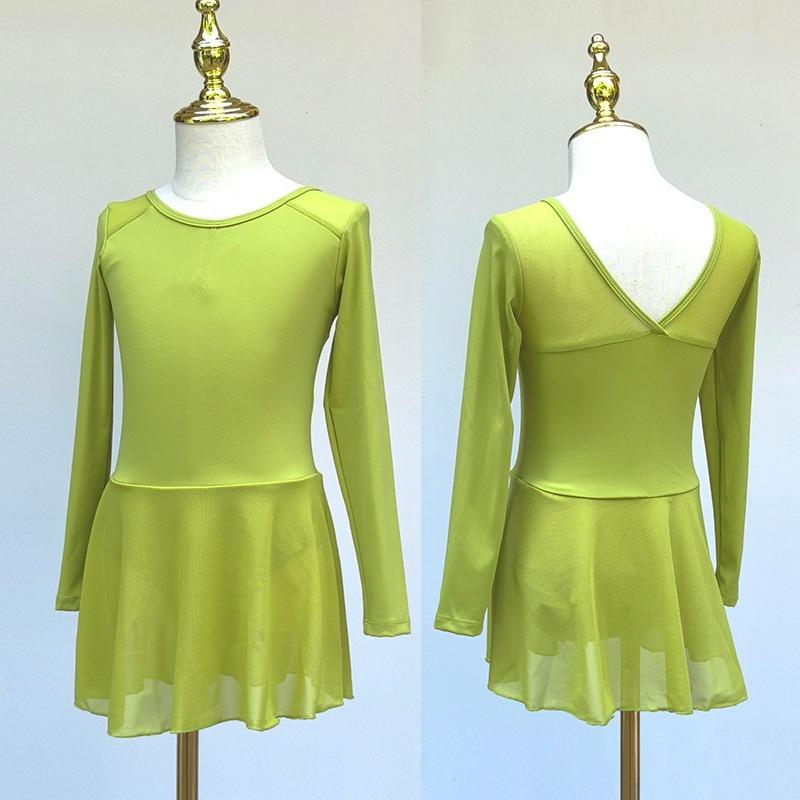 Детская одежда для балетных танцев, Детская одежда для практики, Женские цельные юбки, Одежда для танцев с длинным рукавом, Подтяжки, Цельная одежда