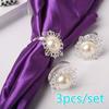3 шт. Кольцо для салфетки из жемчуга Держатель для салфетки Свадебный банкетный декор для ужина Сувениры Аксессуары Принадлежности Подарки Украшение стола для дома