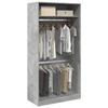 VidaXL Wardrobe Concrete Grey 100x50x200 Cm Chipboard, Storage Cabinet, Wardrobe Organizer, Cabinet, Closet, 3307804