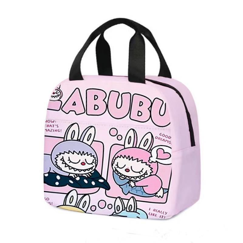 Labubu Cartoon Lunch Tote: Insulated Aluminum Foil Bento Bag for Students 5371