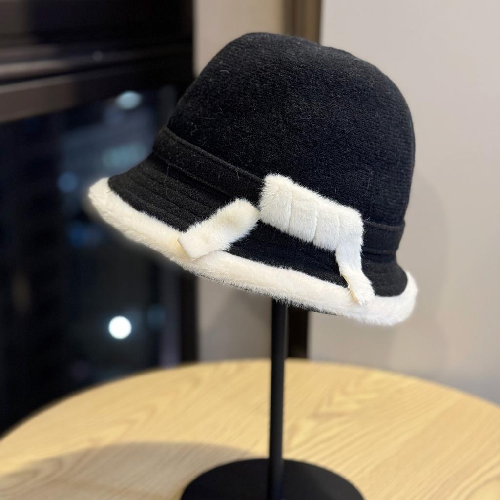 Korean Style Color Matching Autumn and Winter New Hats for Women Fashionable Mom Fisherman Hats Winter Versatile Basin Hats Trendy Warm Bucket Hats