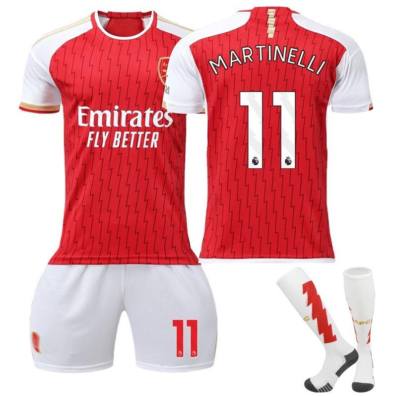 2023 24 Arsenal Home Jersey 11 Martinelli Soccer Jersey Sports Apparel Football