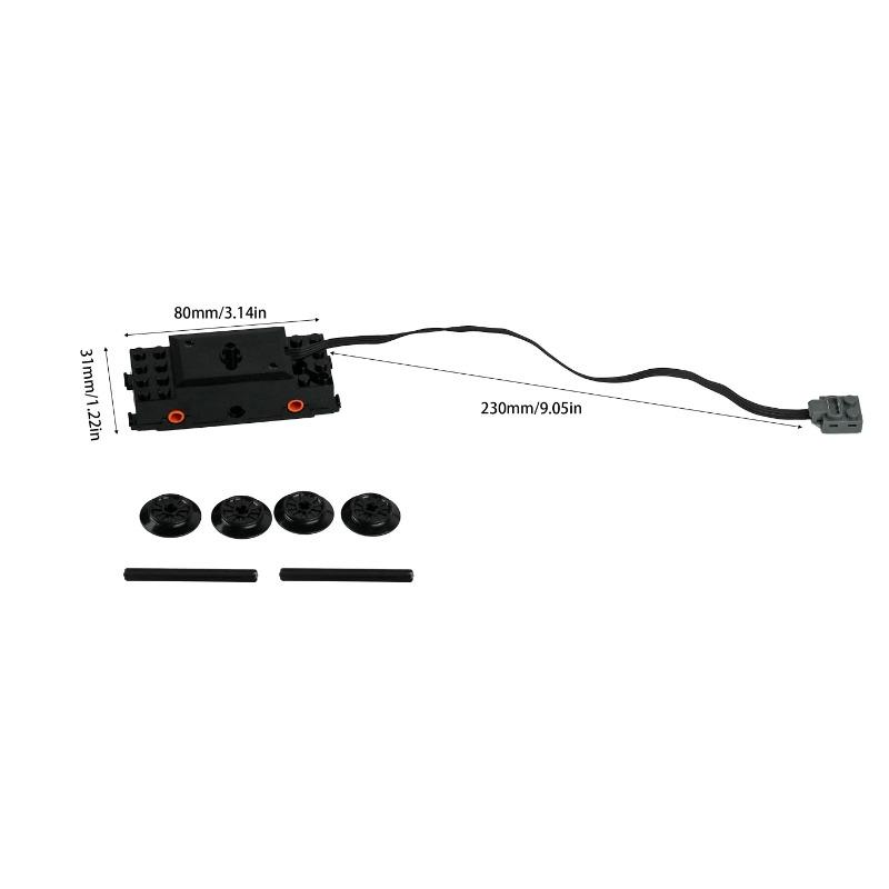 Мотор для железнодорожных путей 88002 MOC Power Functions Power Up Technical Скоростной мотор Строительные блоки для 10254 53401 53400 Железнодорожные пути Сделай сам