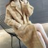 Imitation Mink Velvet New Autumn and Winter Long Mother Coat Korean Version Loose All-match Women's Thickened Cardigan Large Size