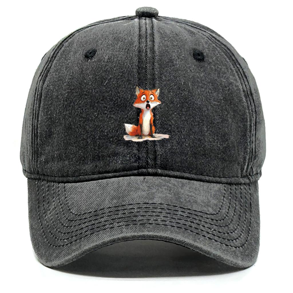 Lovely Fox Print Unisex Snapback Baseball Cap Lightweight Man's Cap Slouchy Adjustable Sun Hat Perfect For Outdoor Sports