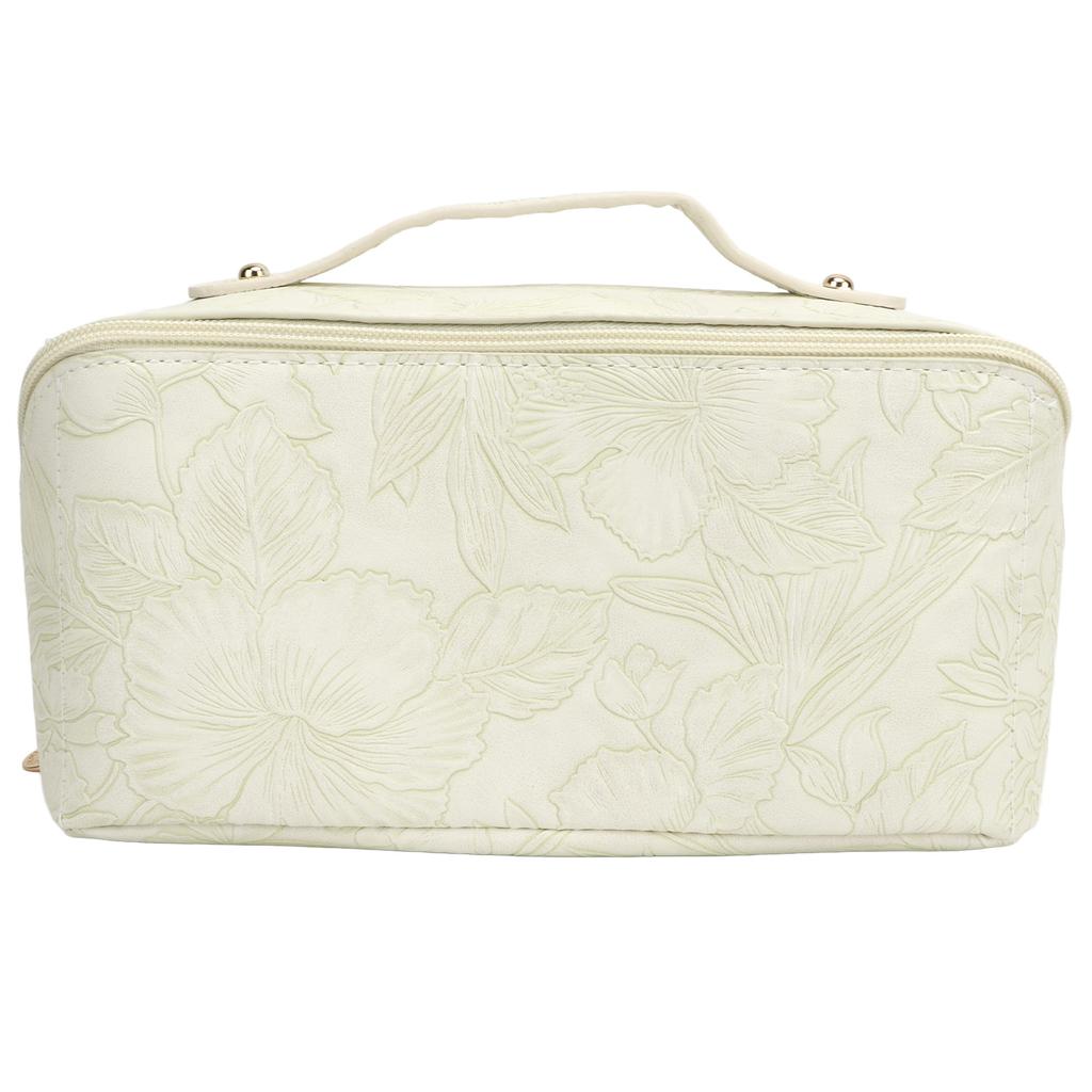 Косметичка для макияжа Большая вместимость Рельефный узор Многофункциональный разделитель PU кожа Макияж