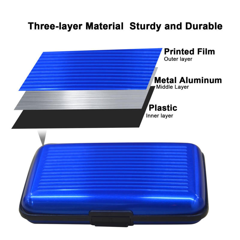 8 слотов RFID держатель для кредитных карт протектор алюминиевый металлический кошелек для кредитных карт держатель для визитных карточек для мужчин и женщин Подарочная коробка