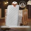 Movable Solid Wood Foldable Baby Crib, Unpainted, Multifunctional Newborn Bed