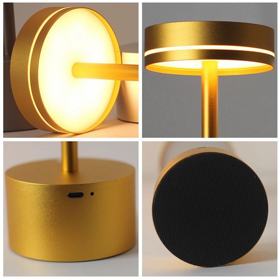 Новый сенсорный маленький ночник LED Алюминиевый материал Настольная лампа Регулируемая яркость Лампа для чтения для спальни Домашний декор