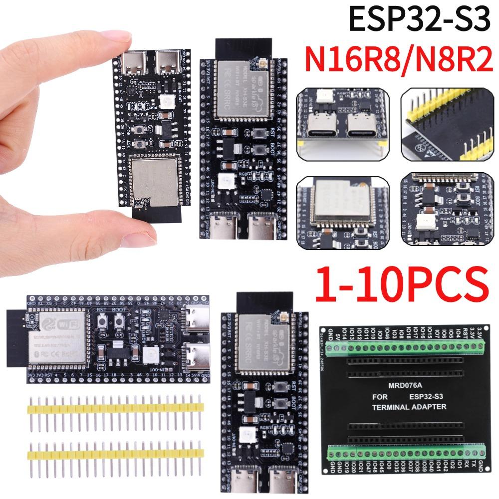 Двухпортовая Type-C плата разработки ESP32-S3 2,4 ГГц Wi-Fi модуль для Arduino ESP IDF ESP32-S3-WROOM-1 N8R2 N16R8 44 контакта 8 МБ PSRAM ESP32 S3