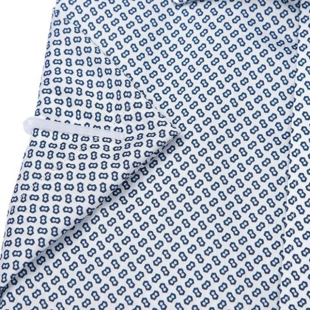 S.t. Dupont Short Sleeve Slim Fit Shirt Ribbon Motif Print Se6mm21hs251sny