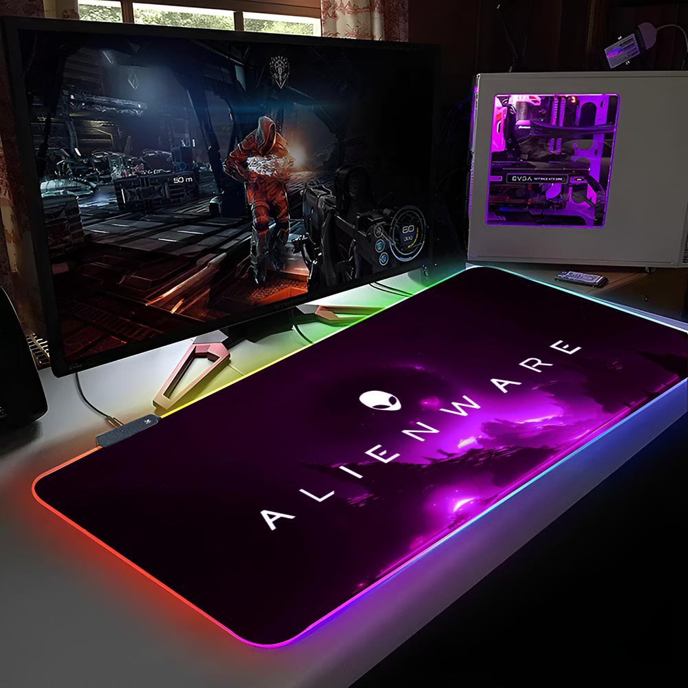 Коврик для мыши Alienware Коврик для мыши с RGB-подсветкой Коврик для мыши для ноутбука Коврик для мыши для ноутбука Геймерский стол Компьютерный стол Игровые аксессуары