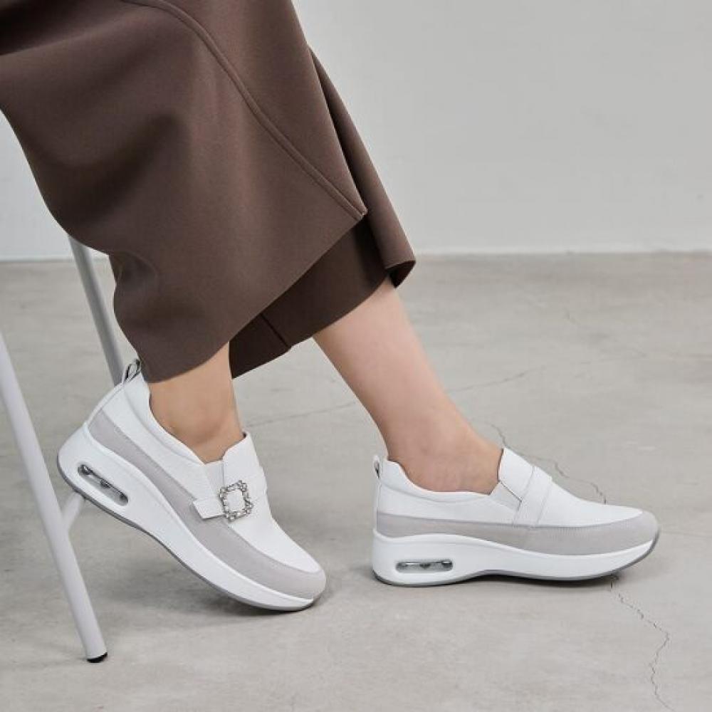 Jisyu Reuse Lightweight Platform Cubic Slip On 4cm
