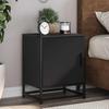 VidaXL Bedside Table Black 40x31x50 Cm Engineered Wood and Metal, Bedside Furniture, Side Table, Bed Cabinet, 848709
