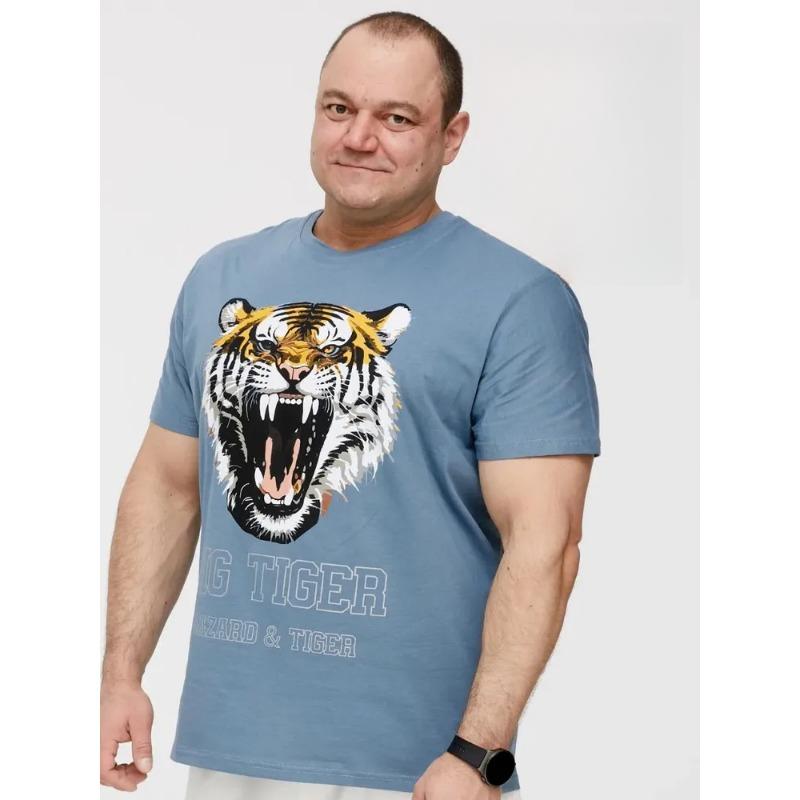 Летний топ с круглым вырезом и 3D-принтом с животным узором, модная повседневная мужская футболка с коротким рукавом