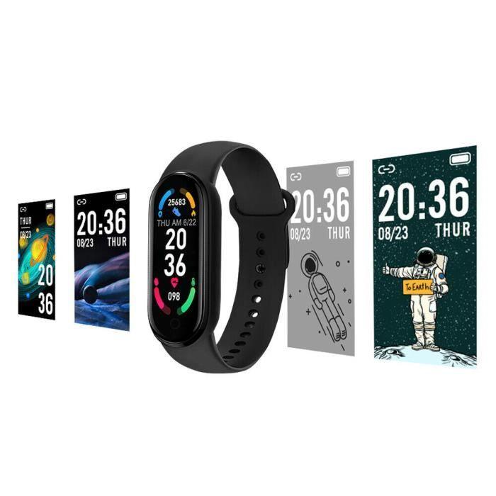 Умные часы M6 для мужчин и женщин, монитор сердечного ритма, артериального давления, напоминание о сообщениях, m Черный BH