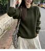 2025 Женский Высококлассный Кросс-граничный Короткий Свитер - Свободный Приталенный Вязаный Пуловер с Круглым Вырезом для Осени/Зимы