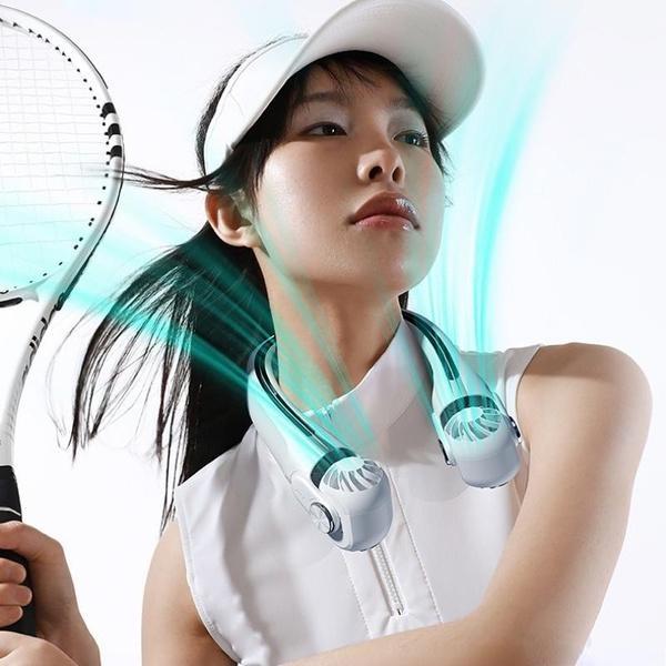 1800/2400 мАч Мини-безлистные вентиляторы с большой шеей Турбина Большой ветер USB-зарядка Складной портативный регулируемый подвесной