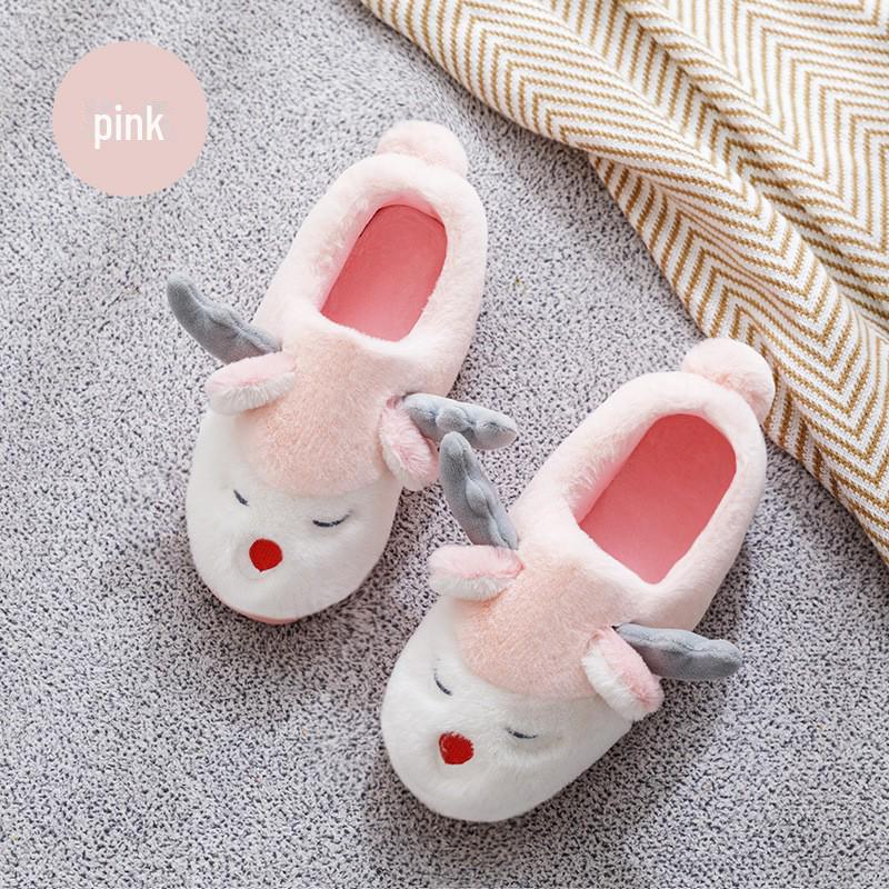 Милые женские нескользящие плюшевые хлопковые тапочки - уютная домашняя обувь для осени и зимы