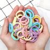50pcs/Set Women   Basic Hair Bands 1.57inch Simple Solid Colors Elastic Headband Hair Ropes Ties Hair Accessories Ponytail Holder