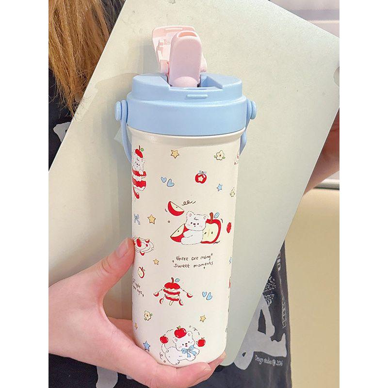 Large-Capacity Thermos Cup for Women, Good-Looking Ice Cup, Portable Car Coffee Cup, Outdoor Sports Water Bottle, Tea Cup