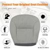 Front Driver Bottom Perforated Replacement Microfiber Leather Seat Cover Gray Compatible with Lexus ES300 ES330 2002 2003 2004 2005 2006
