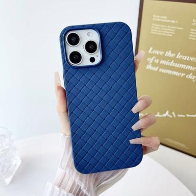 Подходит для iPhone16Promax Чехол для мобильного телефона с плетеным узором для iPhone15/14 Воздухопроницаемый Теплоотвод и Защита от падения