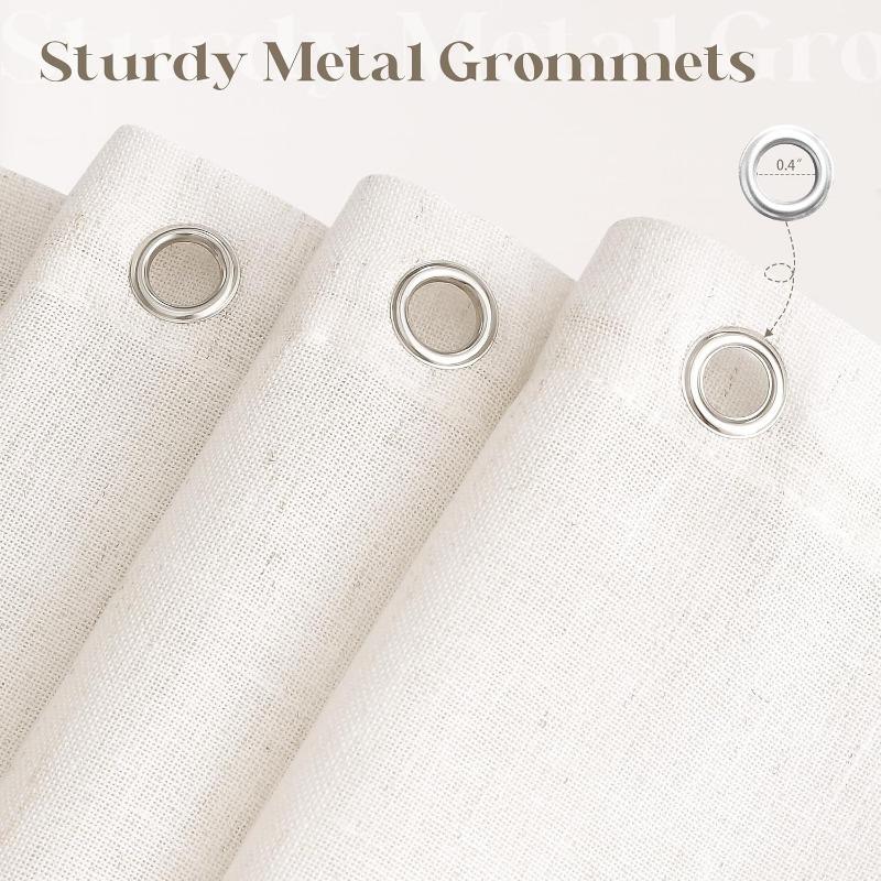 Натуральная кремовая льняная шторка для душа Кантри Бохо Фермерский дом Декор для ванной комнаты Бежевые шторки для душа для ванной Нейтральная ткань