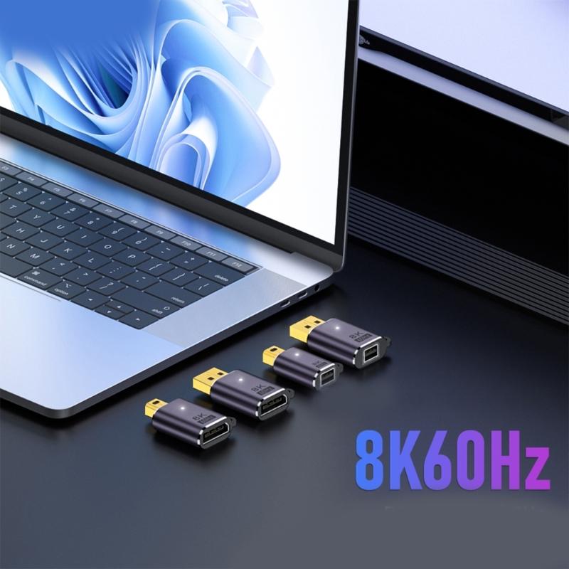 Two-Direction Mini  Converters Mini  Adapter 32Gbps Support 8K60Hz,4K120Hz 7680x4320P