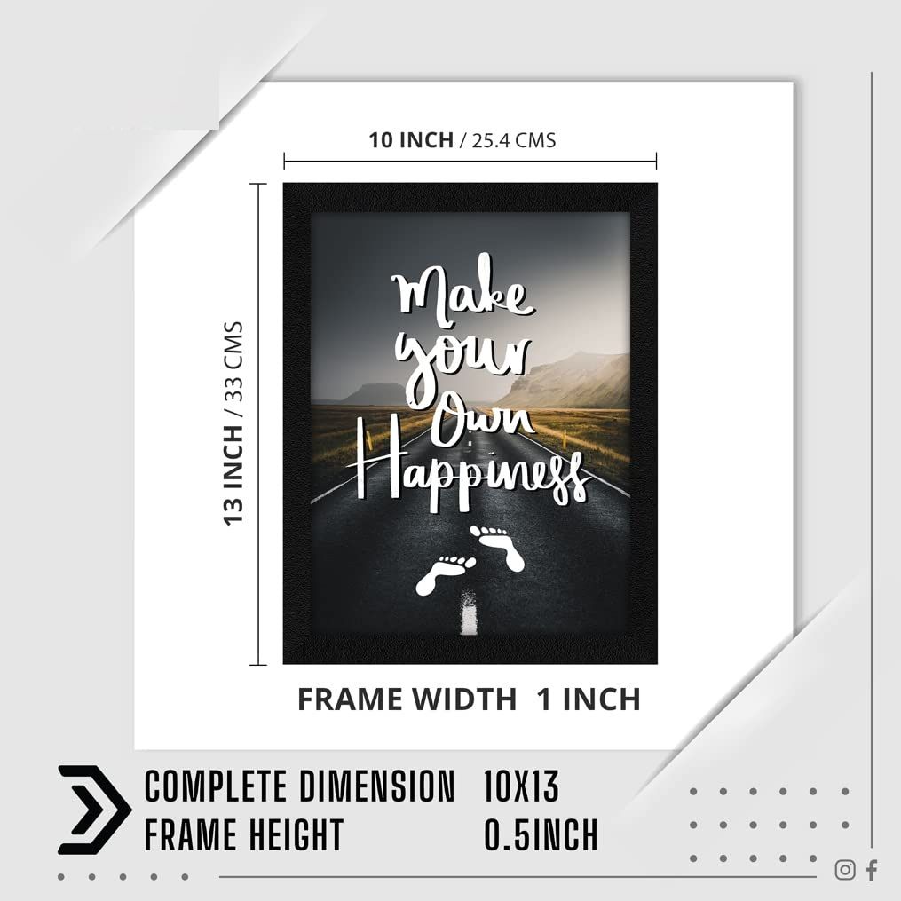Мотивационная цитата «Создай свое счастье», настенная художественная рамка, многоцветная, мотивирующая, 10 X 13 дюймов, набор из 1 шт.
