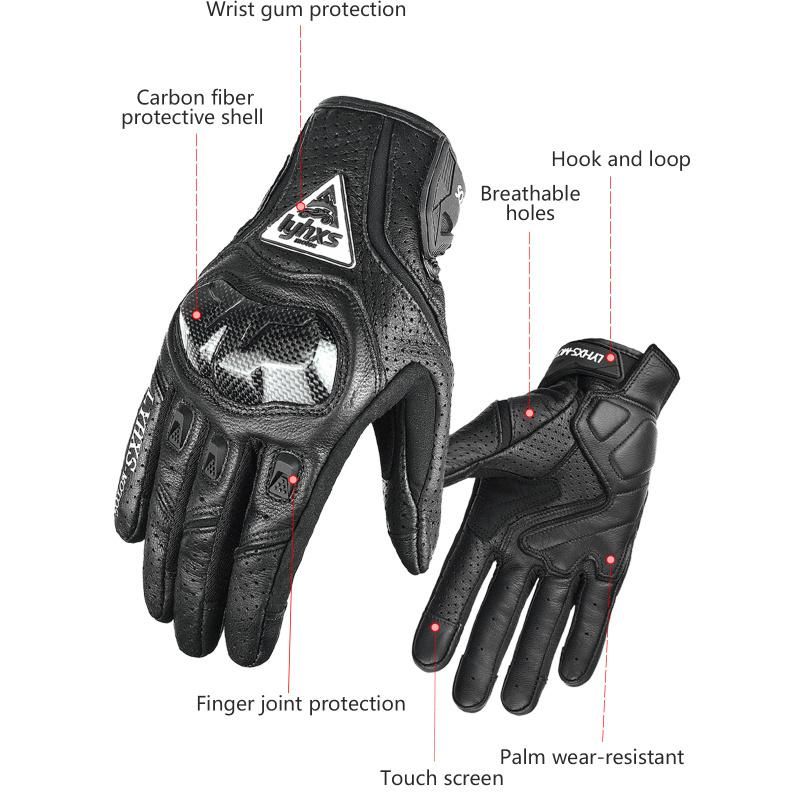Motorcycle Racing Gloves Equipment Leather Carbon Protection Moto Cross Dirtbiker Riding Motocross Motorcyclist Cycling Glove