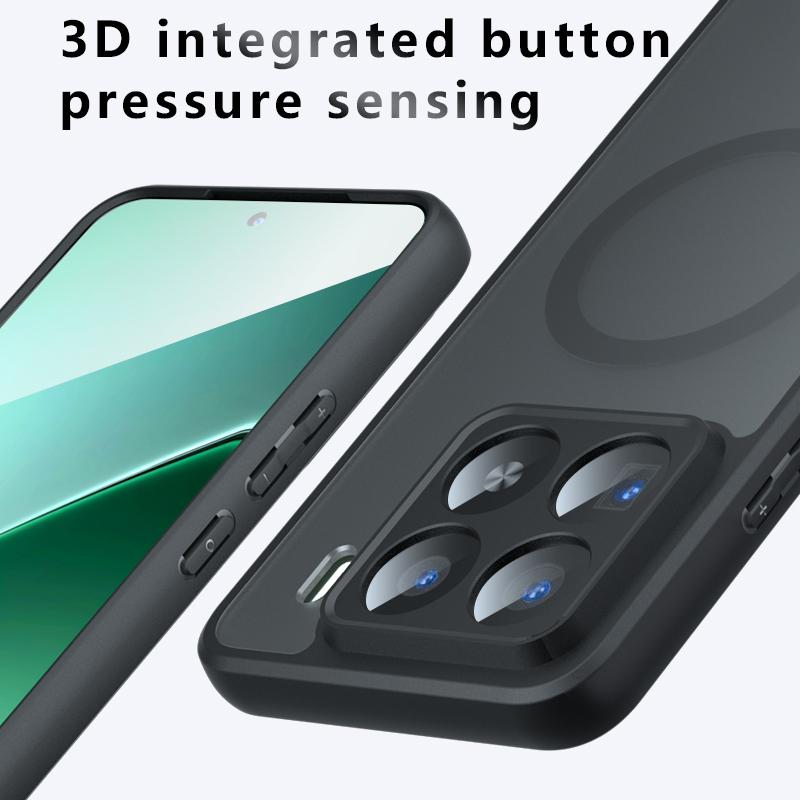 Для Magsafe для Xiaomi 15 Pro 14T Pro 13T противоударный чехол из термополиуретана с защитой от падений, магнитный противоударный матовый жесткий чехол из поликарбоната для Xiaomi Mi 14 Ultra 13 Pro